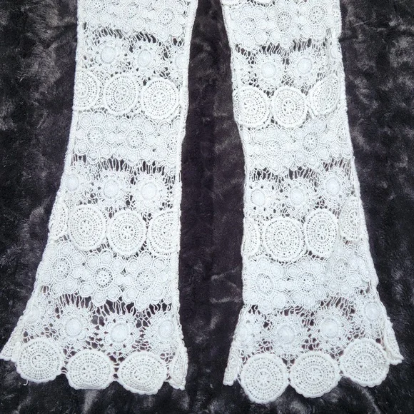 **HP** Nwt Gypsy 05 Sand Mantar Crochet Swim Cover Up Pants - Picture 7 of 14